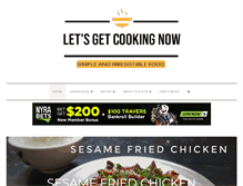 Tablet Screenshot of letsgetcookingnow.com